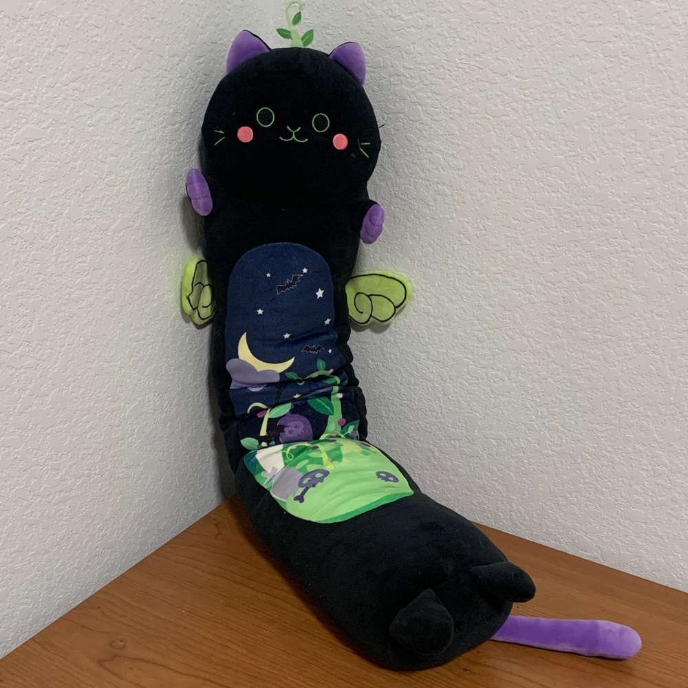 Mewaii Black Cat Fairy Long Pillow Plushie